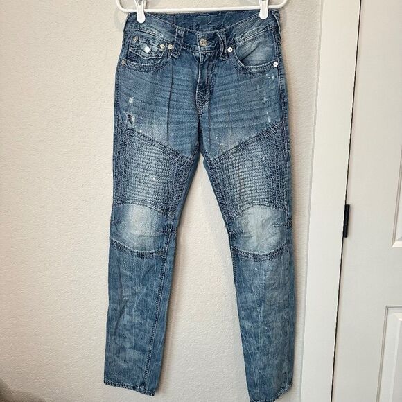 Men’s True Religion Slim Moto Style Distressed Jeans - Size 29 - EUC - Picture 1 of 7